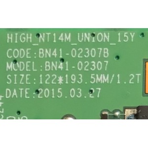 MAIN PARA SMART TV SAMSUNG LED FULL HD / NUMERO DE PARTE BN94-11169F / BN97-11521H / BN41-02307 / BN41-02307B / MODELO UN40J5200AFXZX